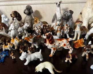 Vintage ceramic dog collection