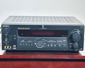 SONY DIGITAL AUDIO/VIDEO CONTROL CENTER | Sony Audio/Video stereo receiver with Digital Cinema Sound-Cinema Studio EX with both audio and video inputs & outputs. Model no. STR-DE885. - h. 6 x w. 17 x d. 13 in