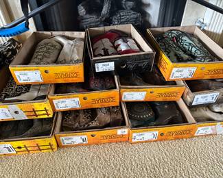 Boots in boxes