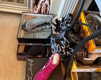 Bling boots, animal print boots , knee boots, ankle boots and cowboy boots