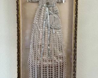 Framed baby Christening dress