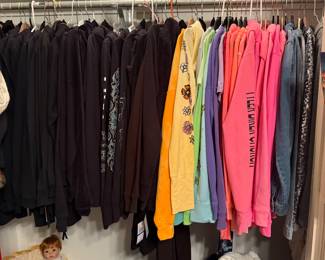Hooded sweatshirts and dolls