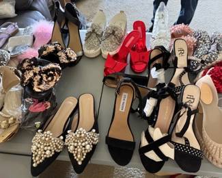 Lots of shoes size 8-8.5 some worn but some not lots of styles and lots of prices. Some shoes in box and have never been worn