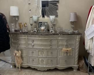 Dresser Ashley with mirror and decor