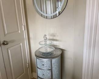 Bling cabinet, glass decor and mirror