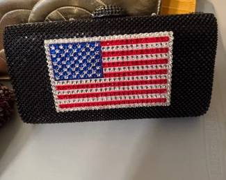 This a one of a kind purses, flag on one side Trump on the other with Swarovski crystals still has price tags on it