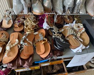 Mystic sandals never worn with dust covers