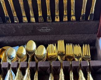 ETA Gold flatware from Korea kin wooden box