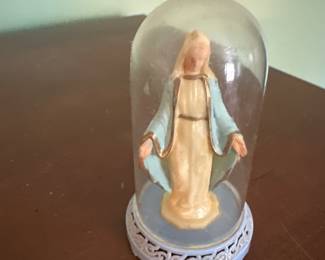 Mary globe statue 