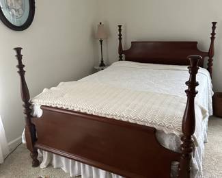 Lot (12) Full/Double Antique Four Poster Bed 