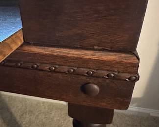 Lot (3) Antique Spinet Desk with Bench 34.5"w 18.5d 35h, Bench 17"h