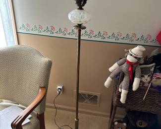 Lot (31) Fenton Coin Dot Floor Lamp 