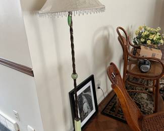 Lot (24) Jadeite Floor Lamp needs electrical repair 