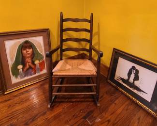 Wall art 
Rocking chair