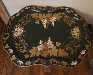 Antique tray painted