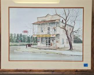 Signed Print by Martha Smith Hayes "Spring Cafe"