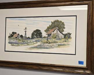 Signed Print by Al Richardson "A Place in Hill Country" $125