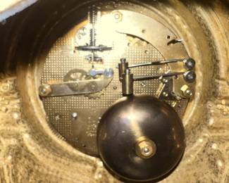 Vintage Franz Hermle Imperial Brass Italian German Mantel Clock