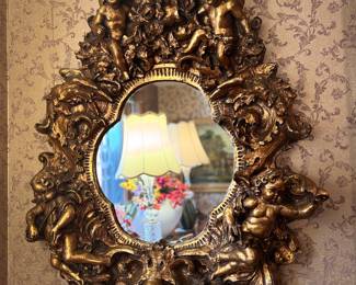 Gilded Mid-Century Mirror by Finesse Originals $1500