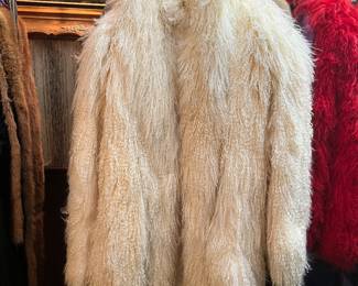 Mongolian lamb fur coat