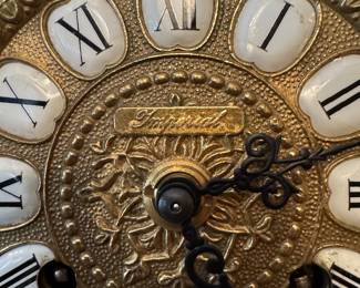 Vintage Franz Hermle Imperial Brass Italian German Mantel Clock