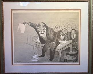 Lithograph Signed, William Gropper, $400