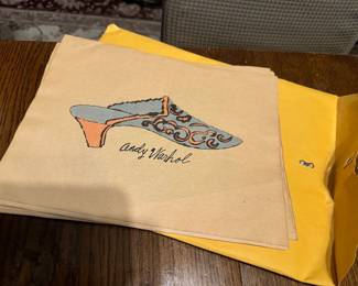 Andy Warhol hand colored and signed litho 1955'