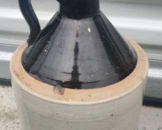 Stoneware Moonshine Whiskey Jug