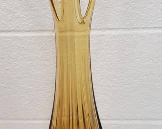 Viking MCM Amber Yellow Epic Swung Footed Vase