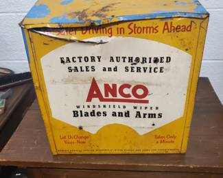 1950's ANCO Windshield wiper Arm & Blades Display Cabinet