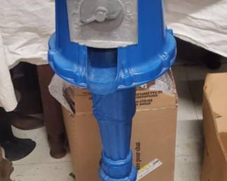 Blue Coin Operated Gumball Machine with Stand