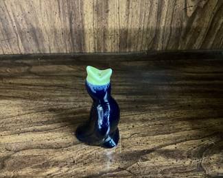 Cobalt Blue Ceramic Bird Pie Funnel