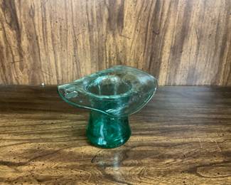 Green Hat Art Glass Vase