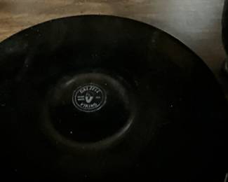 Black Amethyst Glass Cup & Saucer