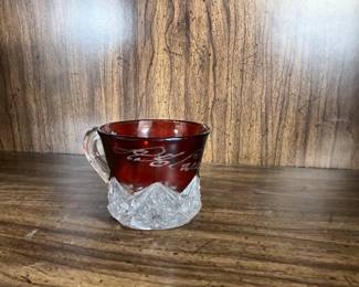 Ruby Red-Stained Glass Souvenir Cup