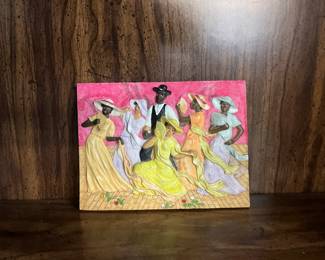 Black American "Curtain Call" Wall Hanging