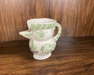 Erwin TN - Ivory & Green Cash Family Potter Chicken / Rooster Creamer 