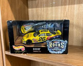Hot Wheels Die Cast Guitar & Car - NASCAR