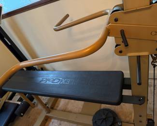 Lots of workout equipment 