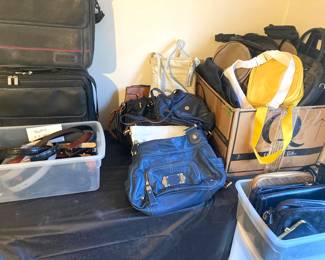 Lots of luggage/briefcase/belts
Purse and wallets 