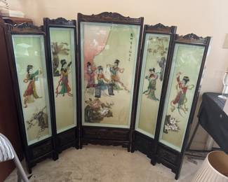 Oriental 5 panel screen