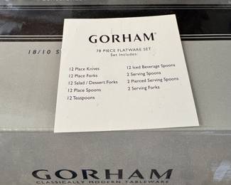 Gorham stainless 79 piece set new in box