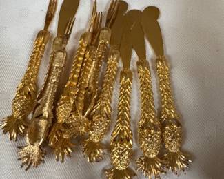 Gold finish butter knives 