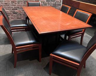 Table with leather chairs