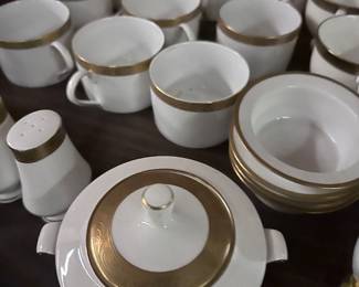 Gold trimmed china