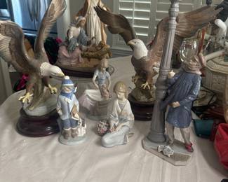 Lladro available pieces, various prices. I have original boxes for A King is Born, one Eagle and lamplighter 
