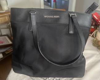 Michael Kors  Soft black canvas with black leather trim $25 like new