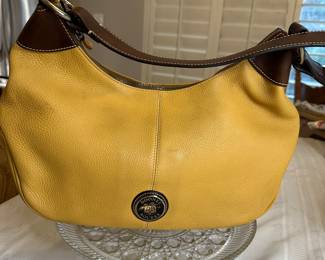 Dooney & Bourke Mustard yellow leather shoulder handbag $70 new