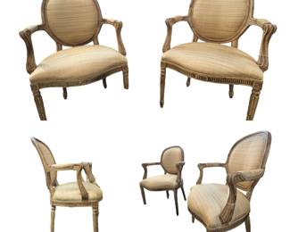 Pair George III Style Painted Armchairs