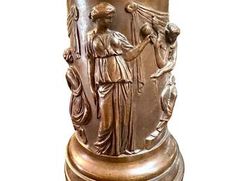 French Neoclassical Bronze Oil Lamp 